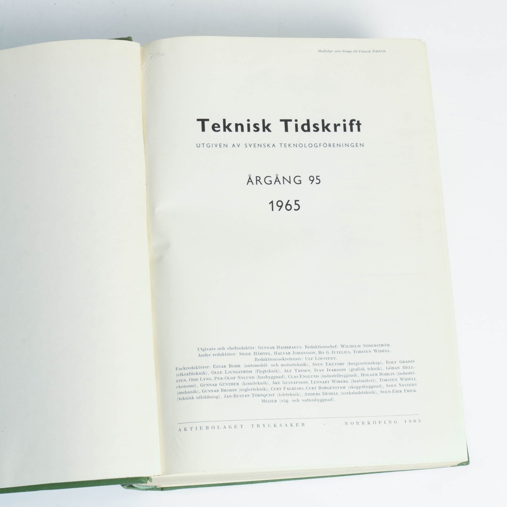 TEKNISK TIDSKRIFT 1945-1969