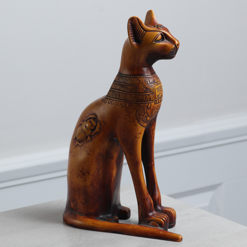 Sociale Studier Beskæftiget Legepladsudstyr SKULPTUR, Egyptisk katt, konstmassa, 1900/200-tal